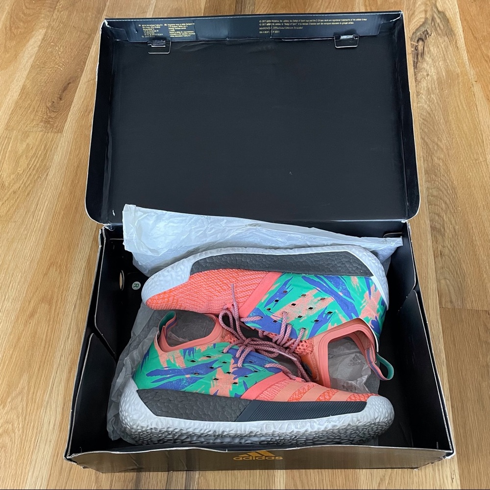 EUC with box Adidas Harden size 11 Vol. 2 “California Dreamin” in “Melon”